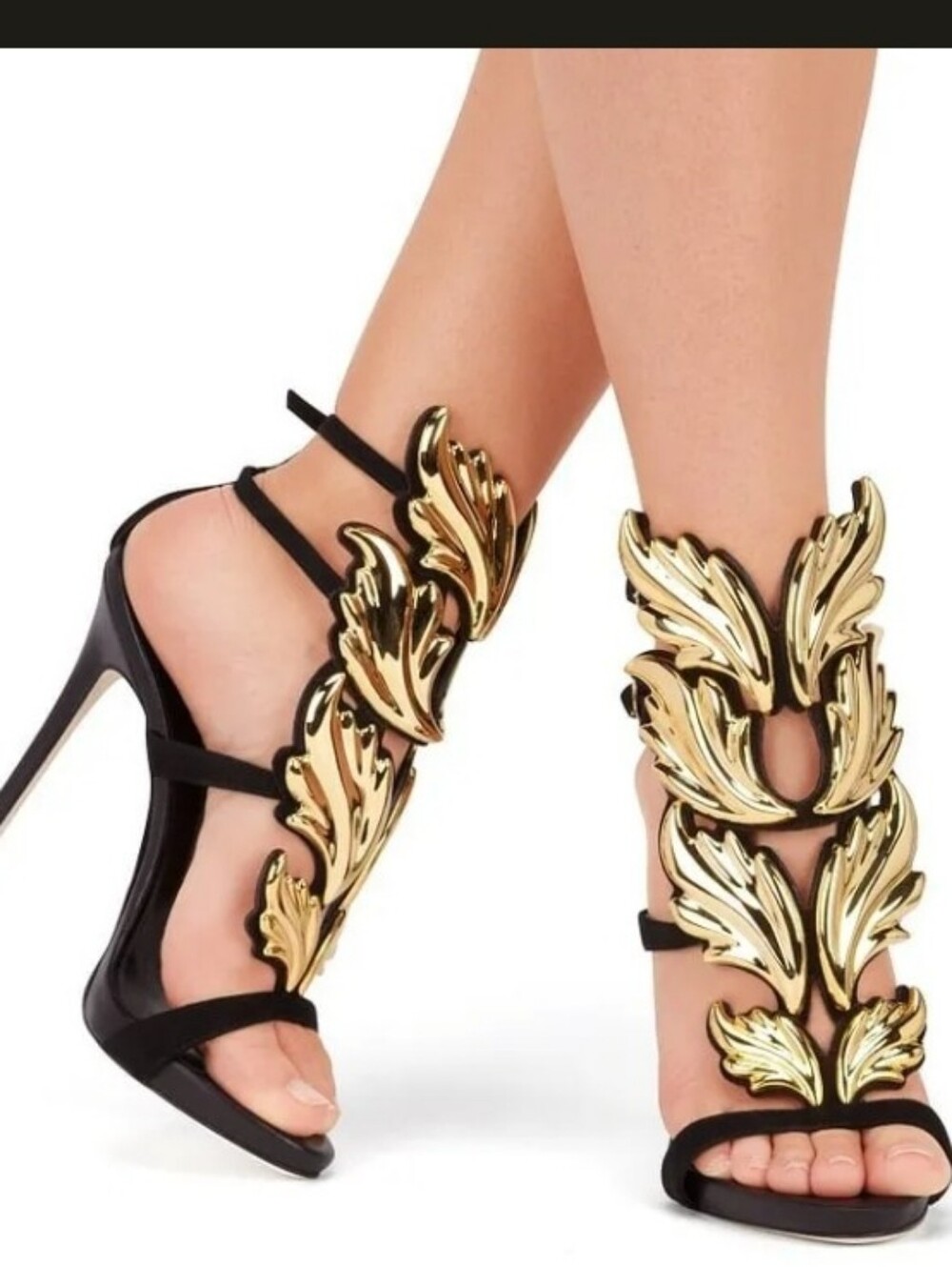 Cruel Summer Gold Leaf Stilettos